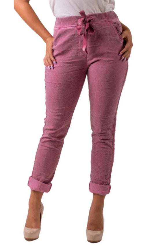 Burgundy Italian magic pants