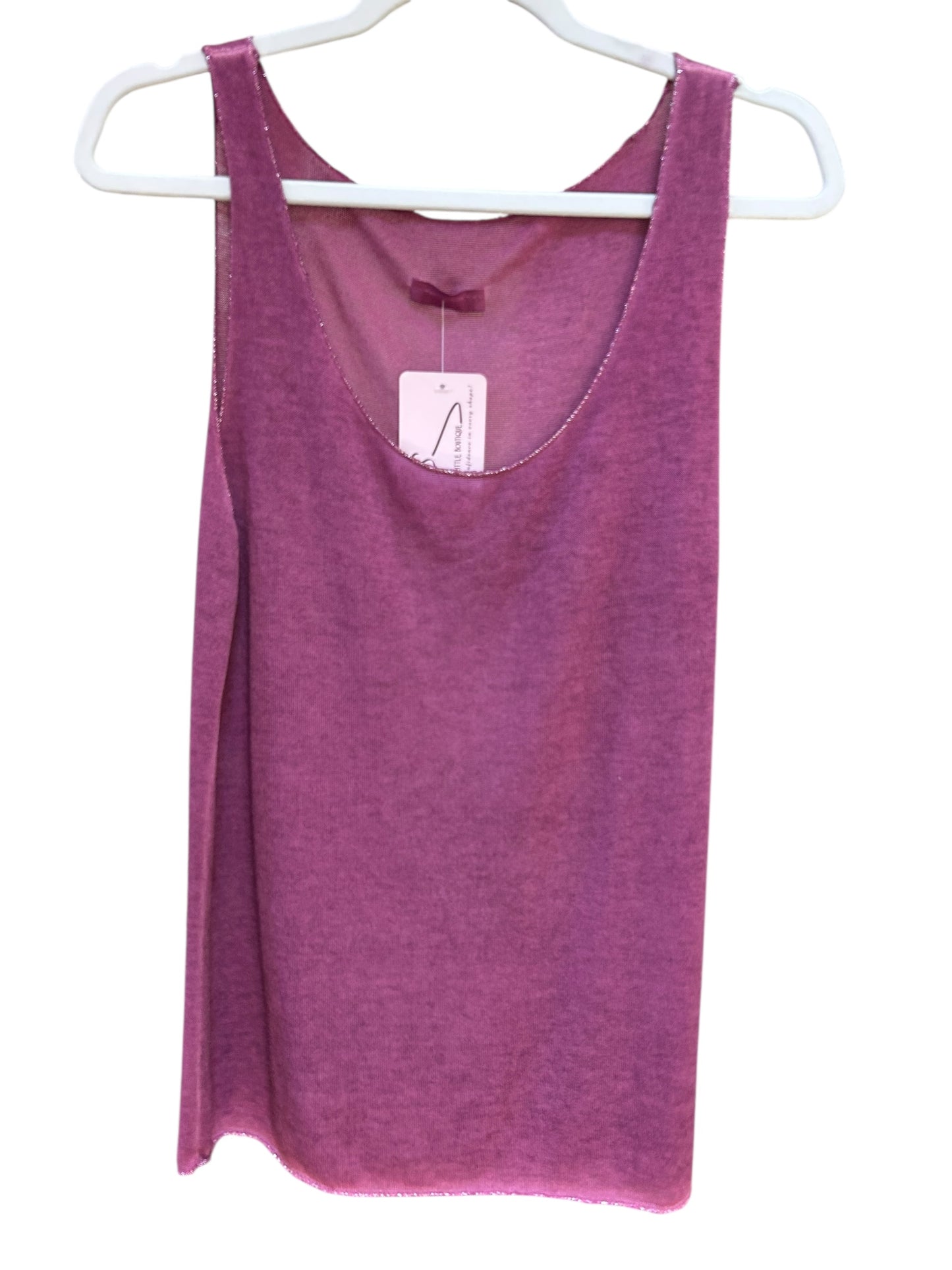 Summer tank top with silver accent