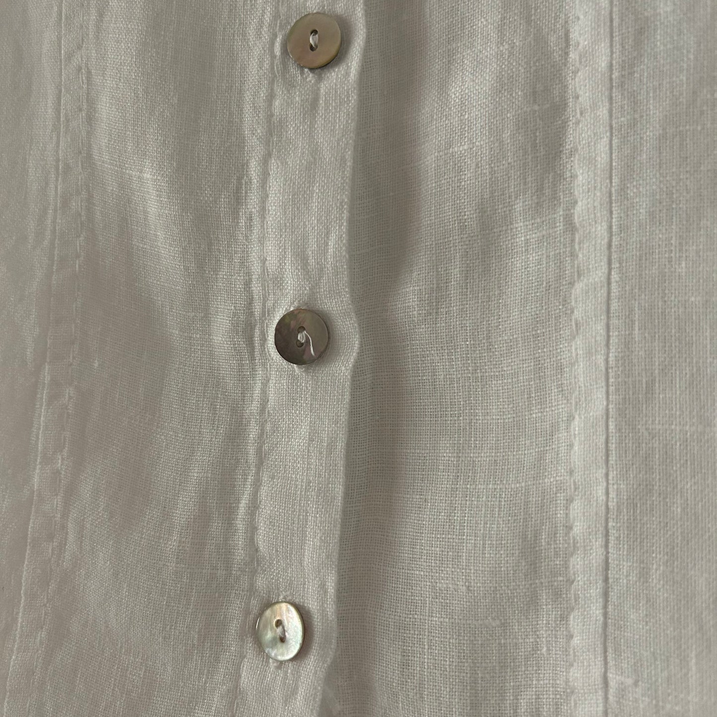 Antonia white linen waistcoat style top