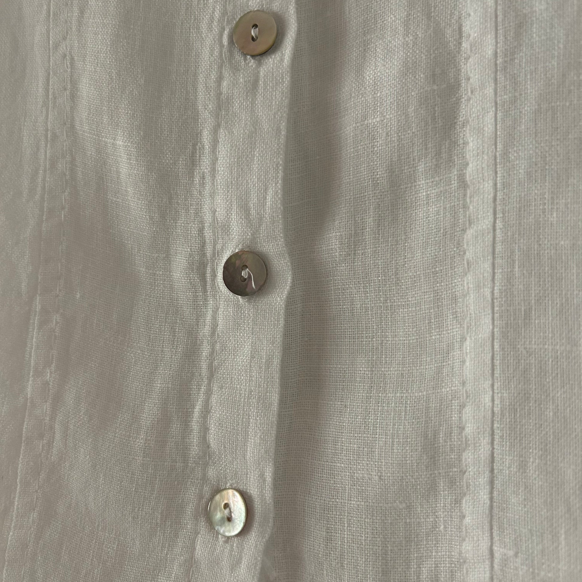Antonia white linen waistcoat style top