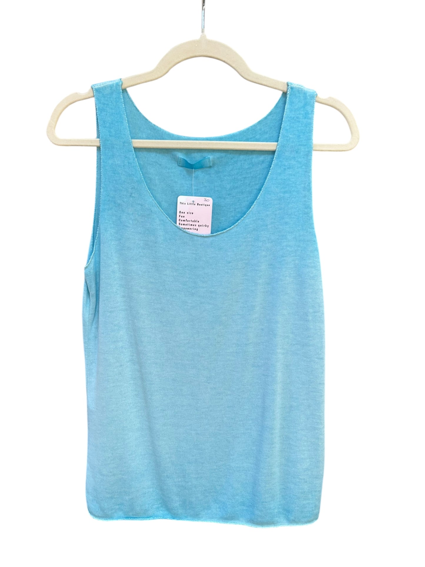 Summer tank top with silver accent