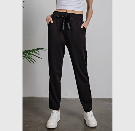 Modal Scuba Jogger with Side Satin Detail Modal Scuba Jogger with Side Satin Detail