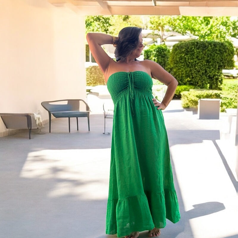 Angela Maxi Linen Dress