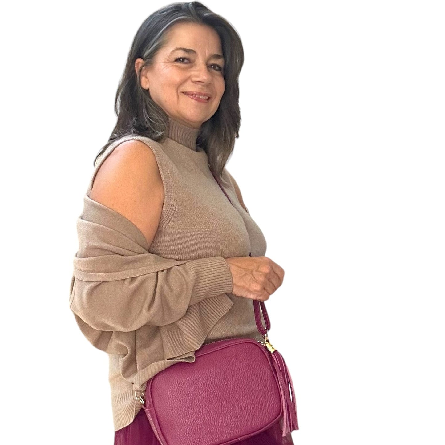 Maxine Taupe High Neck Sleeveless Sweater Maxine Taupe High-Neck Sleeveless Sweater Online