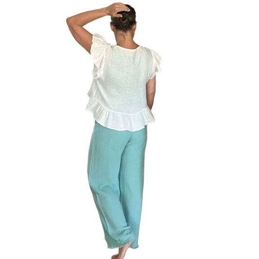 Catalina wide leg cotton pants Candy Pink Catalina Wide Leg Pants