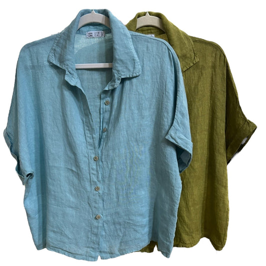 Classic Short Sleeved Linen Shirt