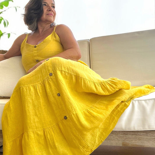 Viviana Yellow Maxi Dress