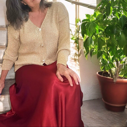 Anastasia Midi Satin Skirt