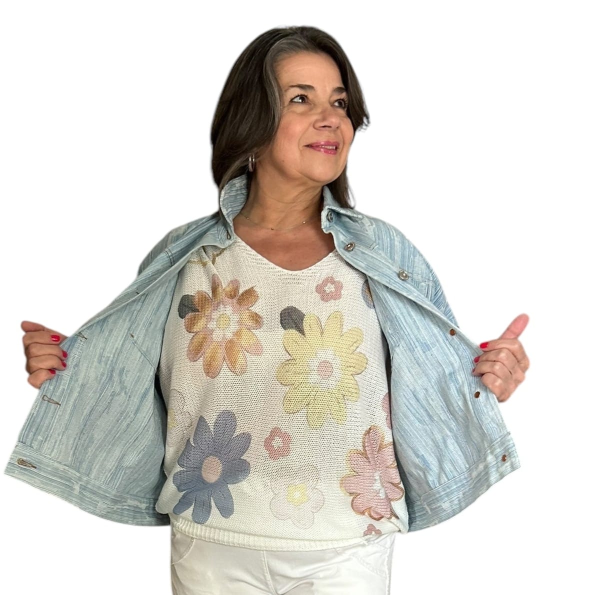 Textured Denim Jacket Textured Denim Jacket