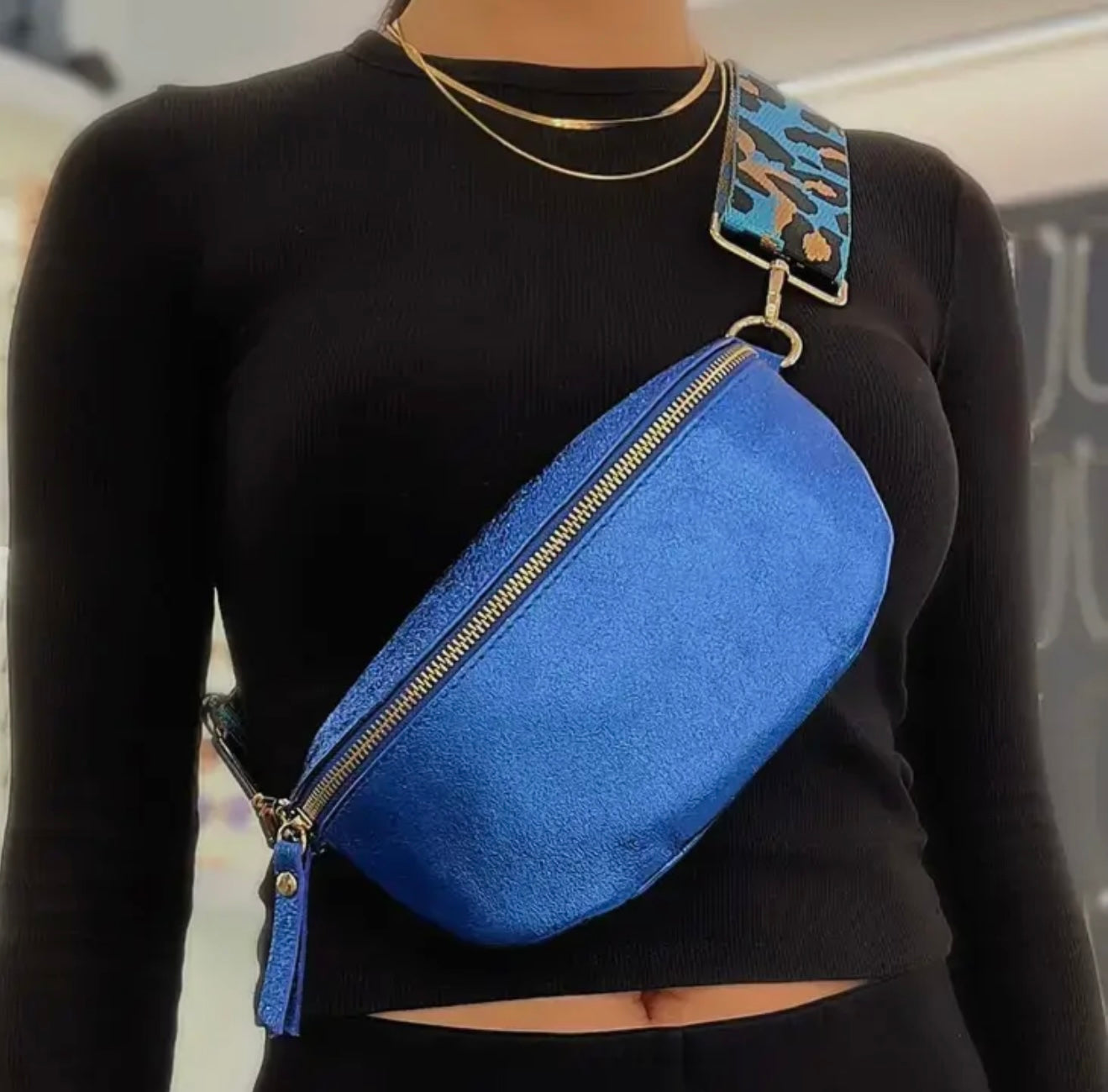 Georgia leather / suede crossbody bag - assorted colors