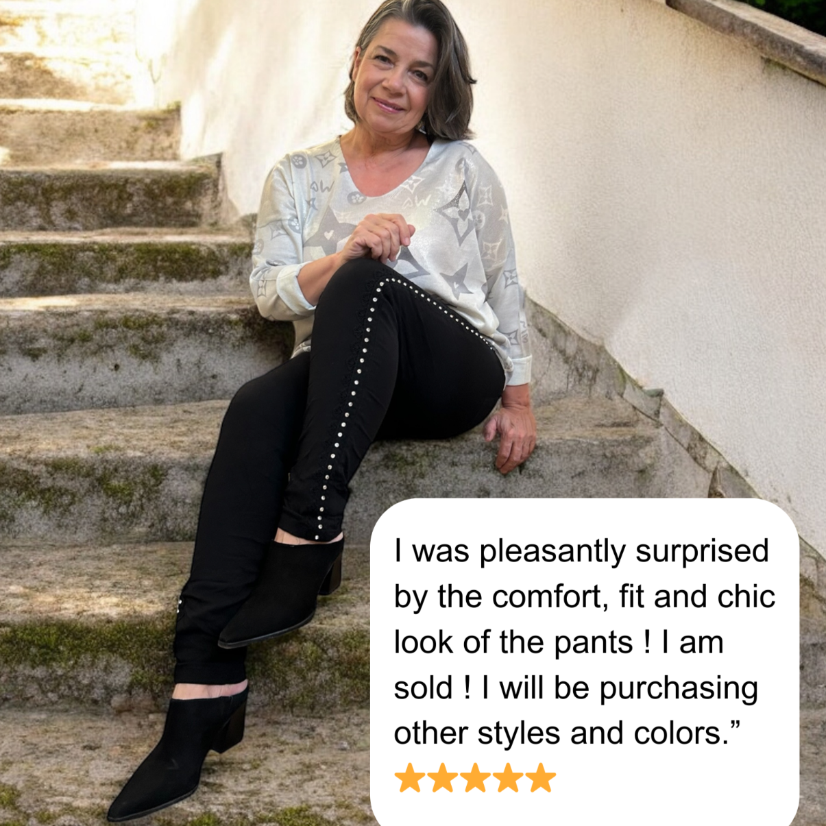 Rhinestones And Lace Italian Magic Pants