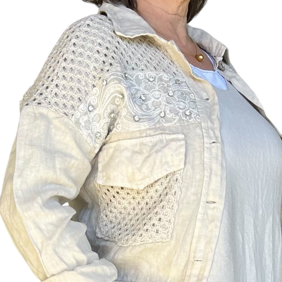 Boho Style Linen Jacket
