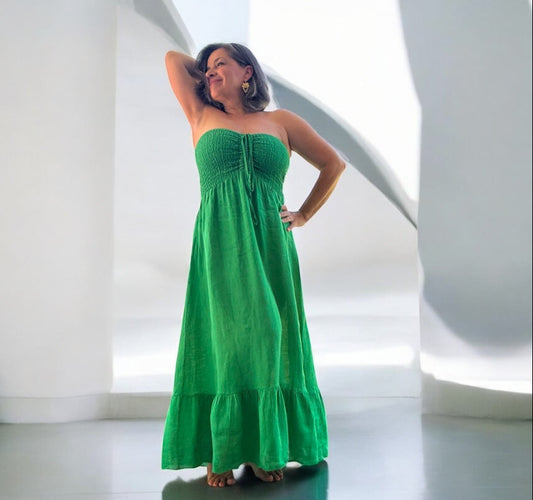 Angela Maxi Linen Dress