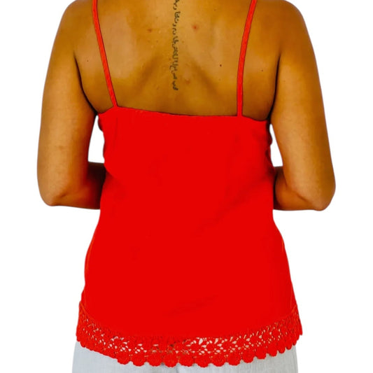 Summer Grace Linen & Lace tank top