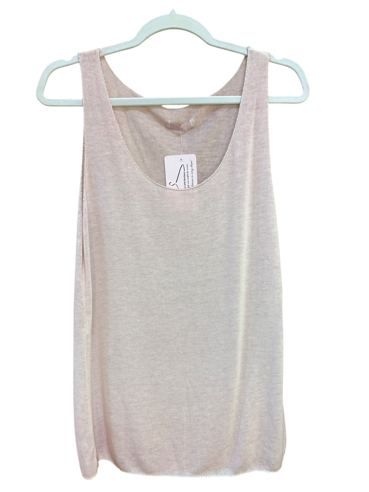 Summer tank top with silver accent