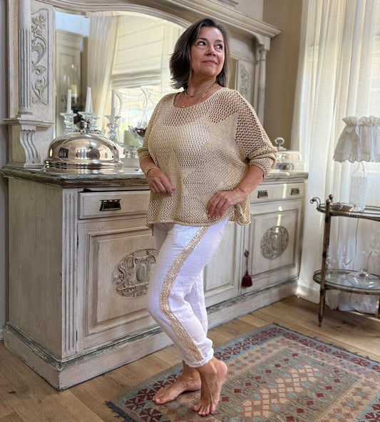 Golden Star Crochet Top