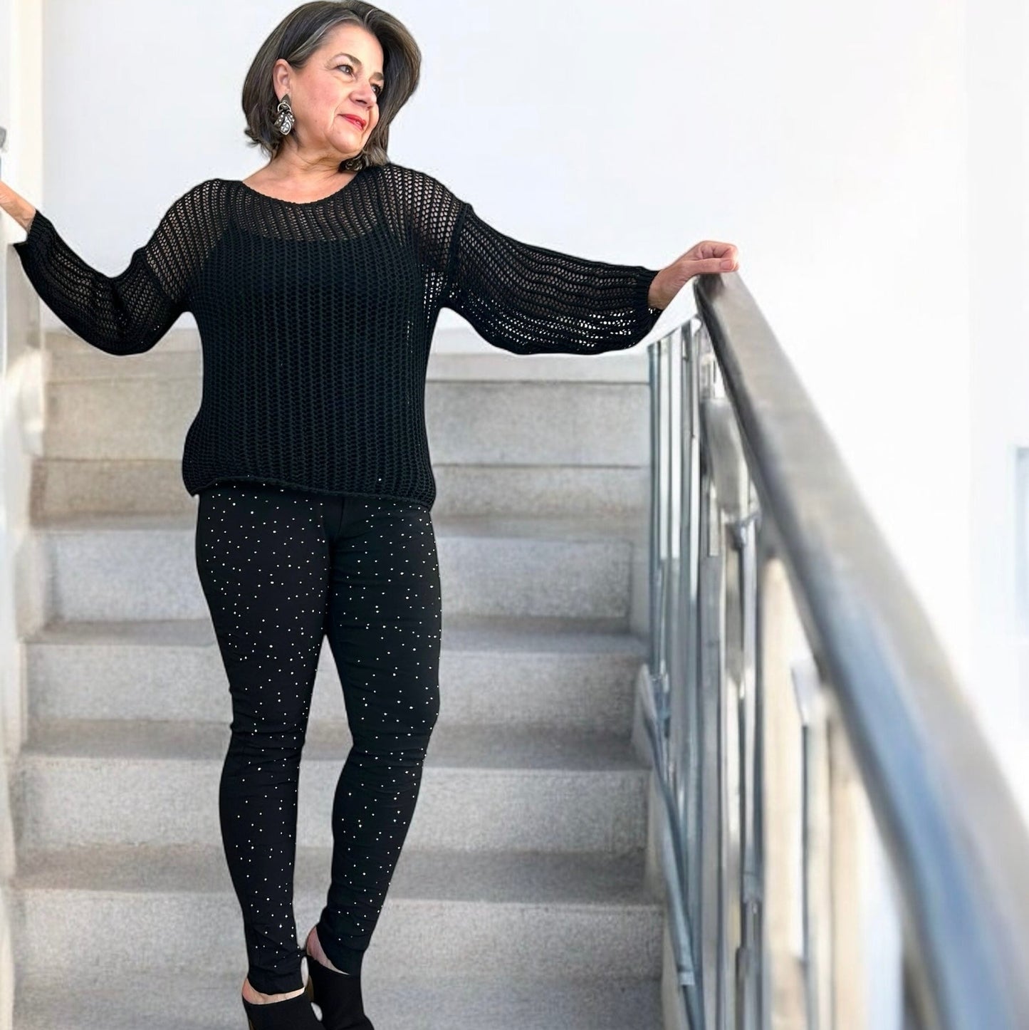 Breezy Crochet V-Neck Top