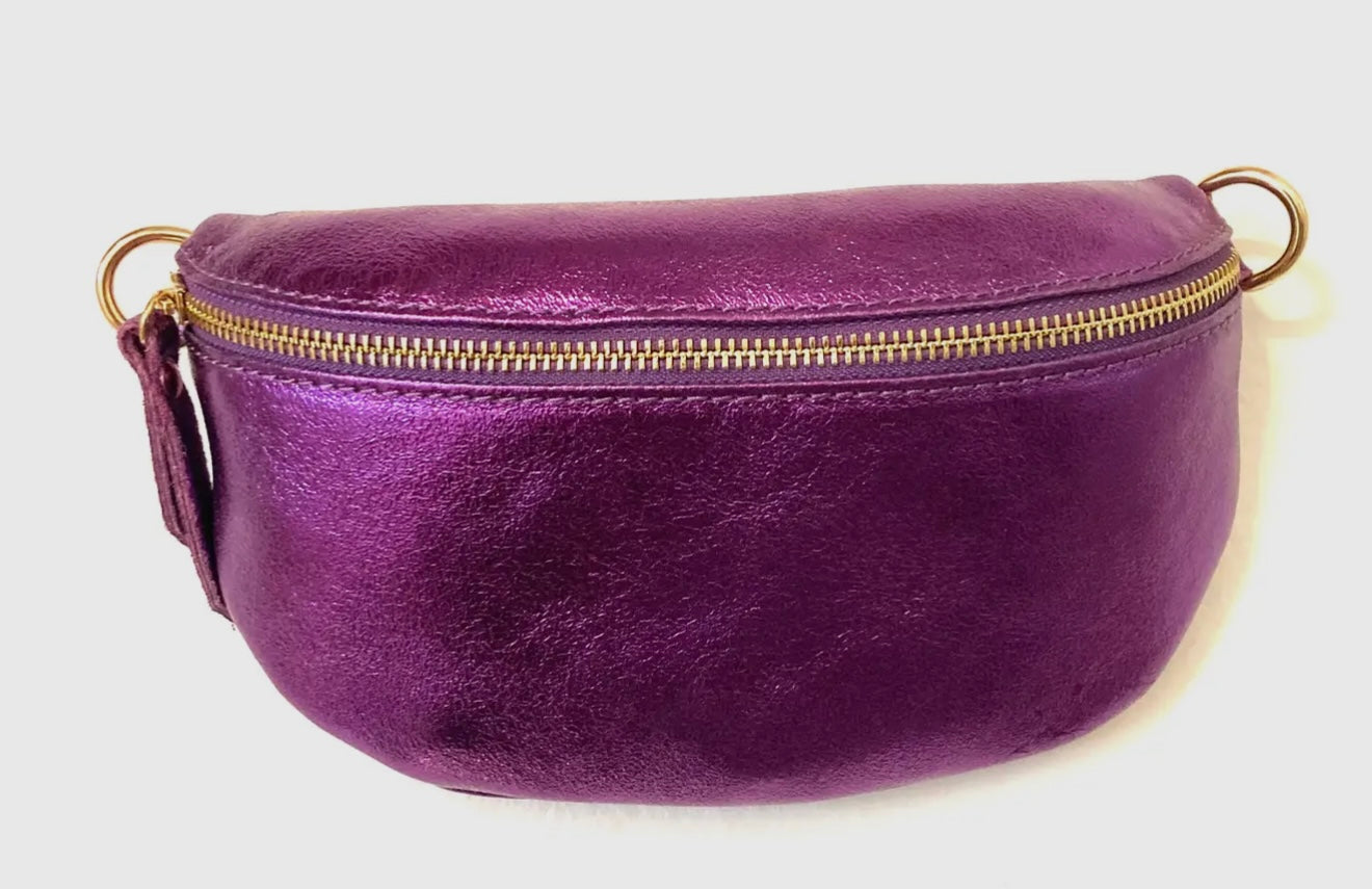 Georgia leather / suede crossbody bag - assorted colors