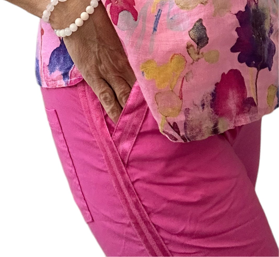 Summer Pink Italian Magic Pants