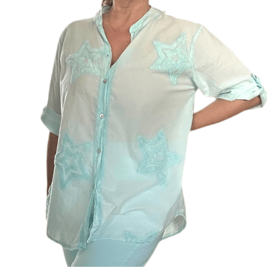 Aqua Star Shirt Aqua Stella Shirt | Aqua Cotton Shirt Online USA