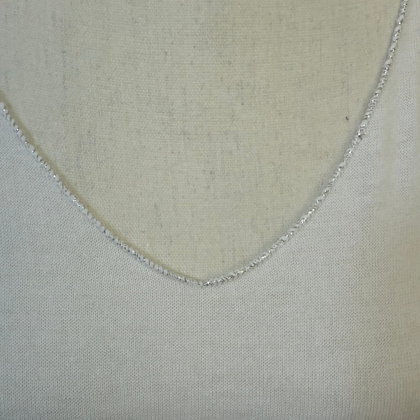 Soft long sleeved top with metallic trim
