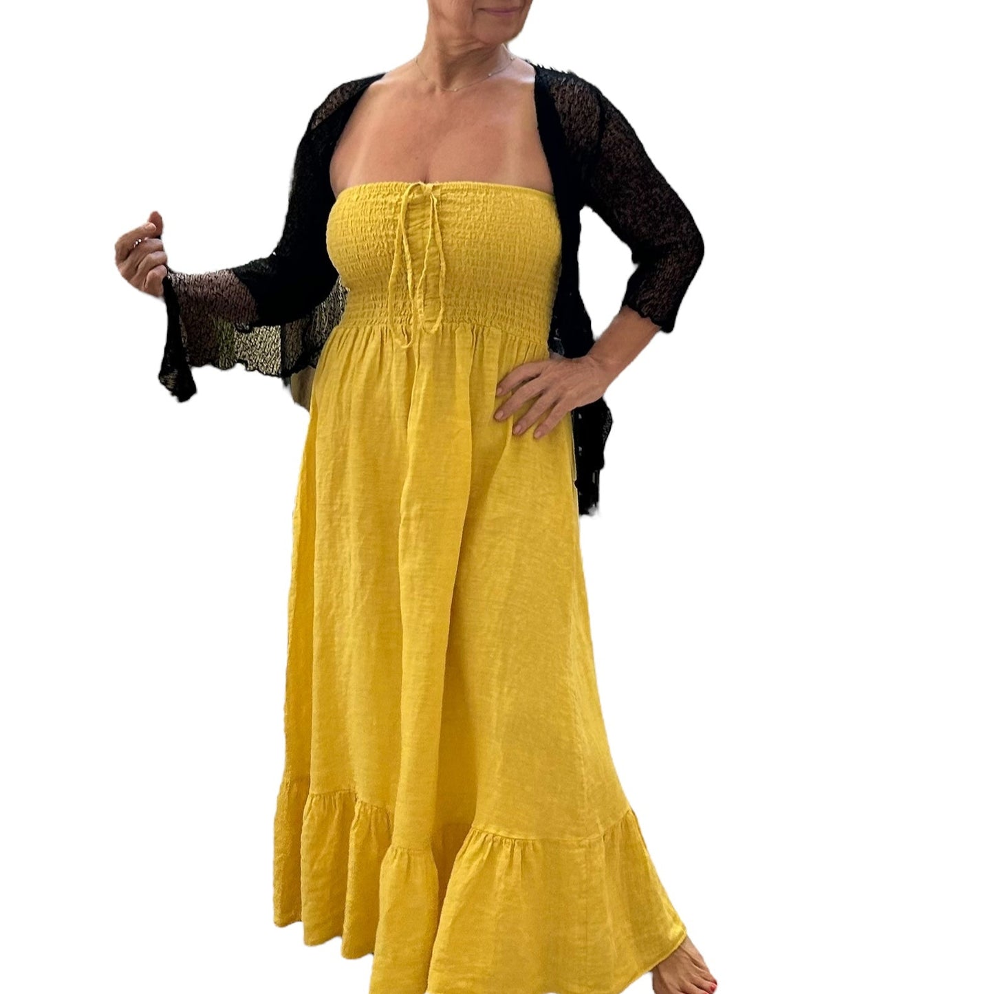 Angela Maxi Linen Dress