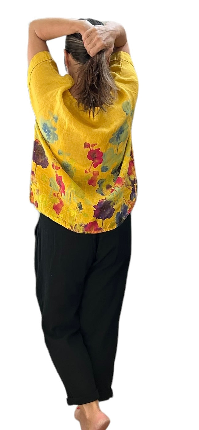 Black summer breeze tapered pants