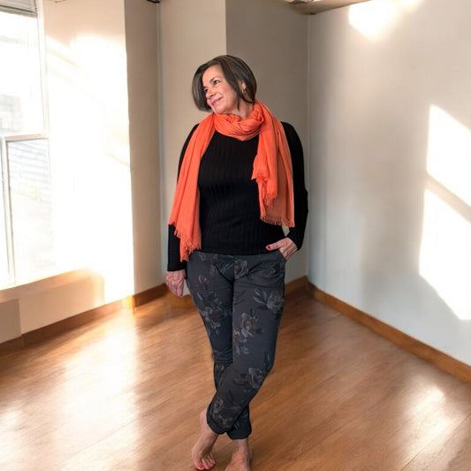 Floral Ember Italian Magic Pants