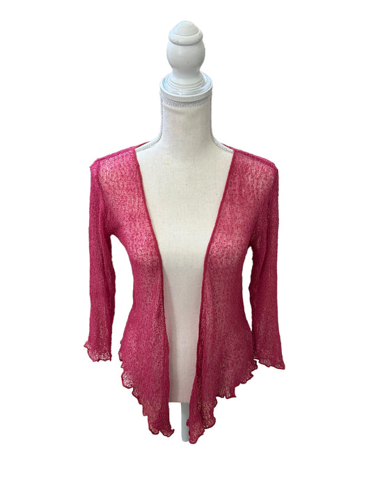 Delicate mystic pink mesh shrug