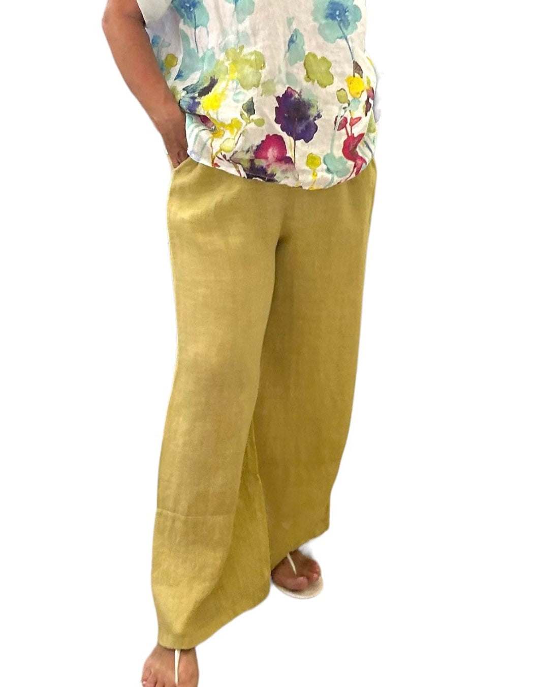 Flowy Wide Leg Linen Pants