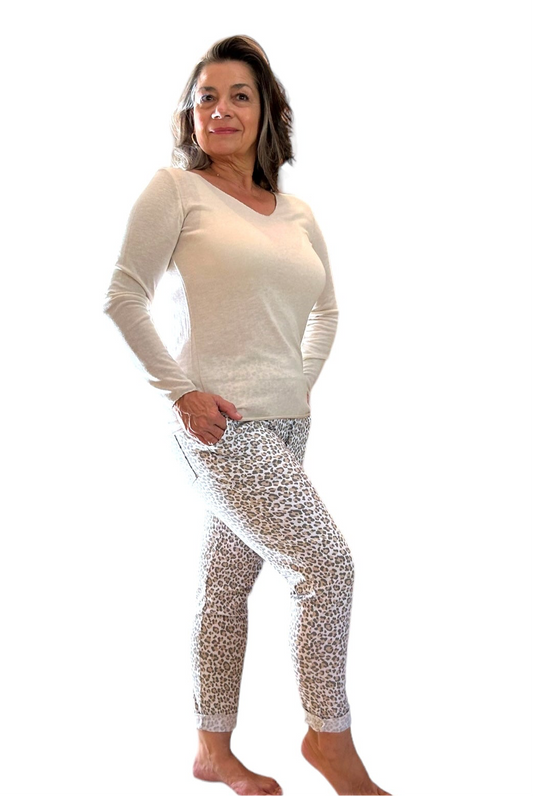 Animal print Italian Magic Pants
