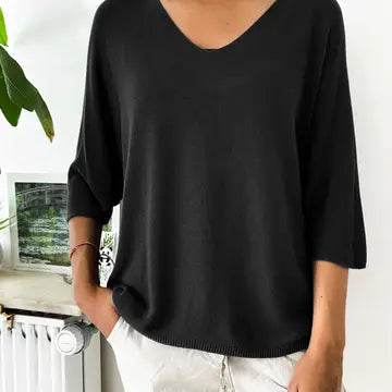 Essential 3/4 bat sleeve sweater