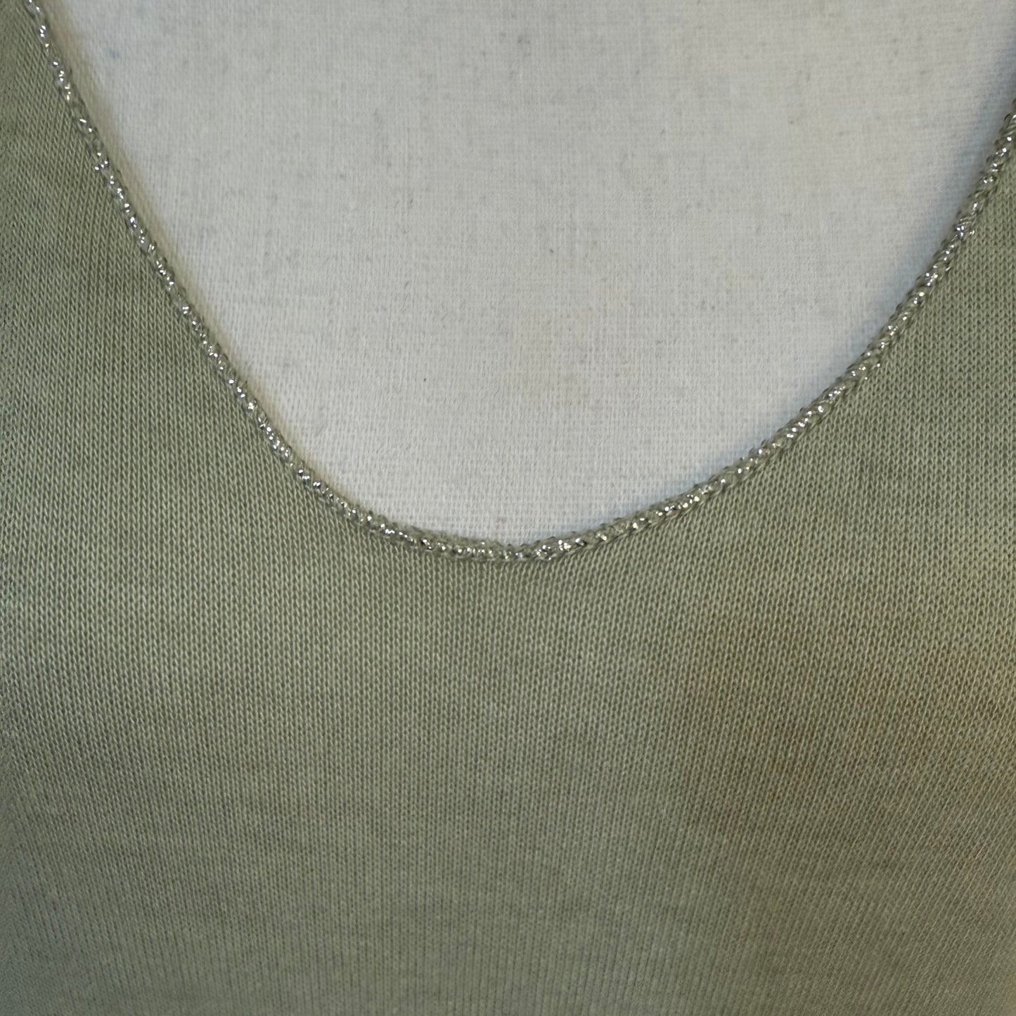 Soft long sleeved top with metallic trim
