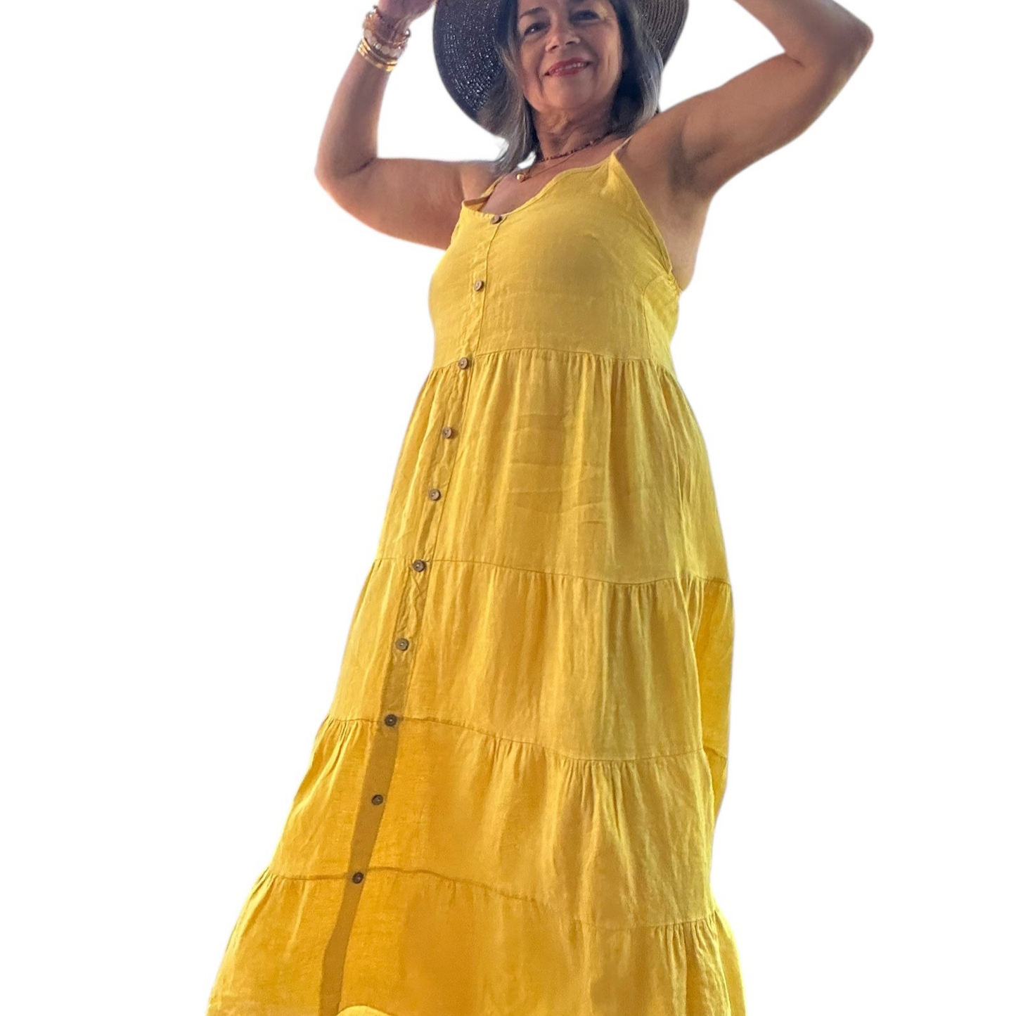 Viviana Yellow Maxi Dress