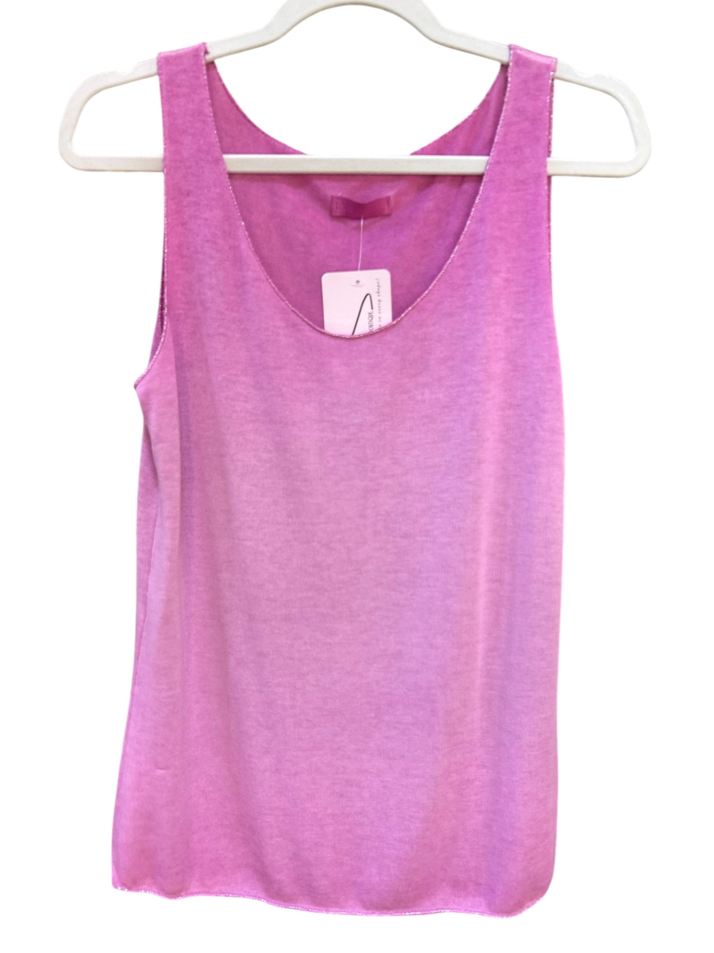 Summer tank top with silver accent