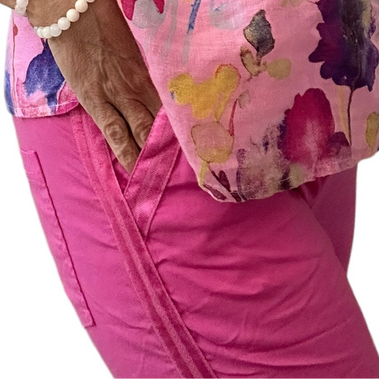 Summer Pink Italian Magic Pants