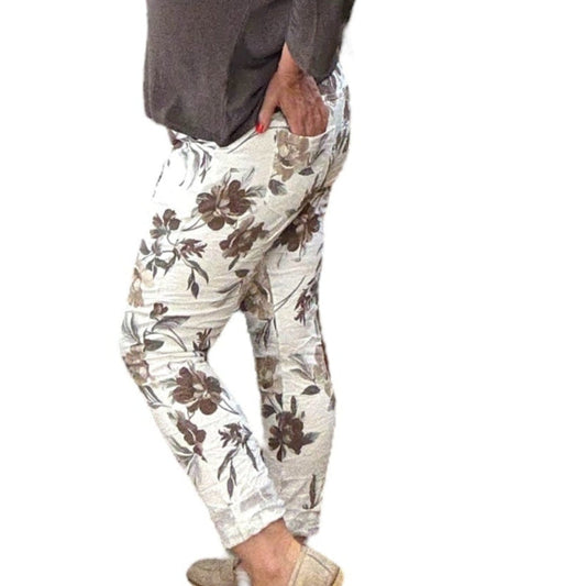 Floral Ember Italian Magic Pants