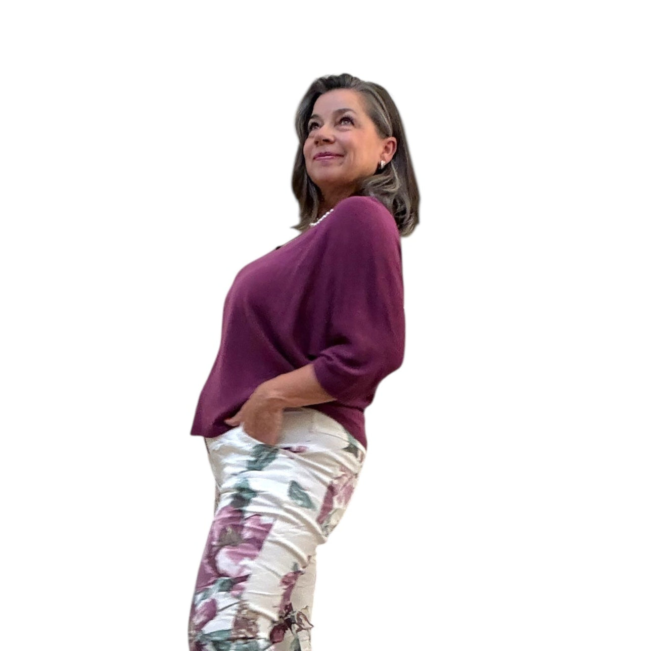 Essential 3/4 bat sleeve sweater