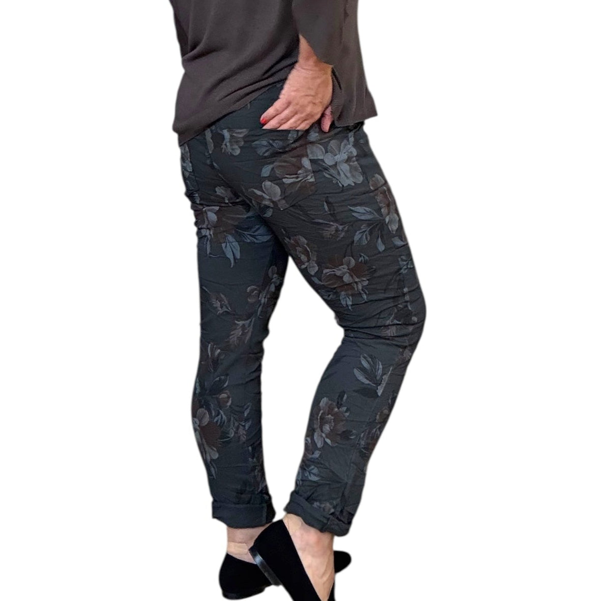Floral Ember Italian Magic Pants