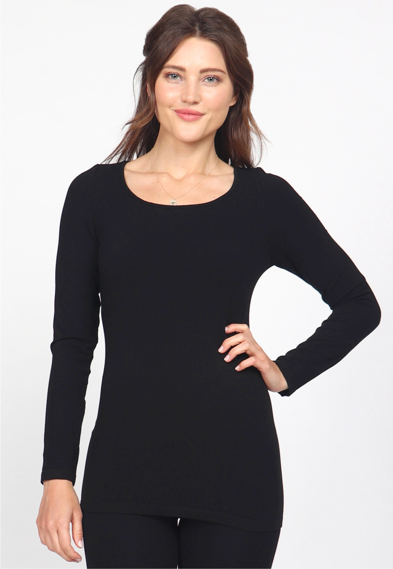 Bright white second skin seamless long-sleeve bodycon top