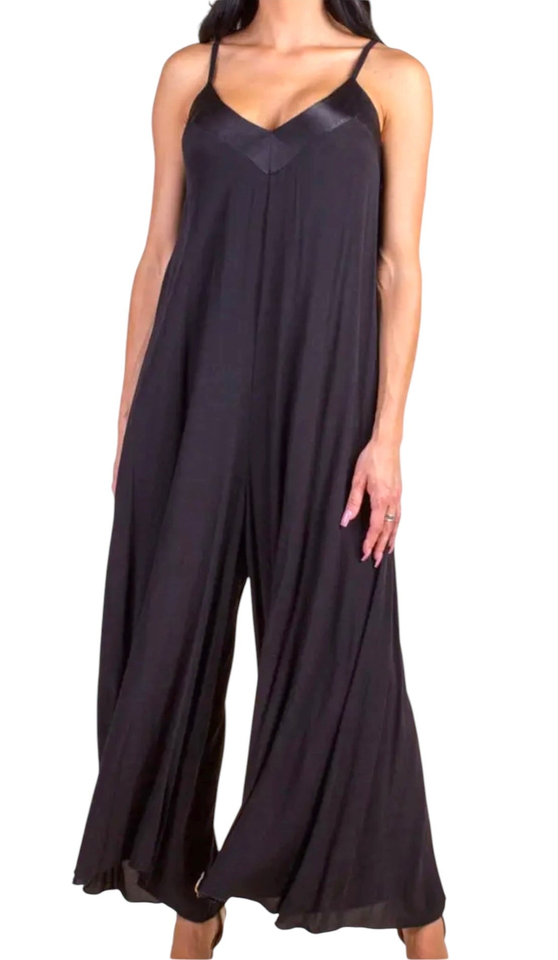Spaghetti Strap Wide Leg Jumpsuit