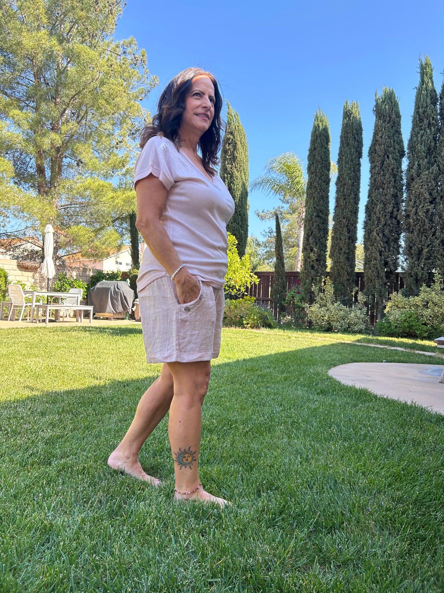 Amalfi linen shorts