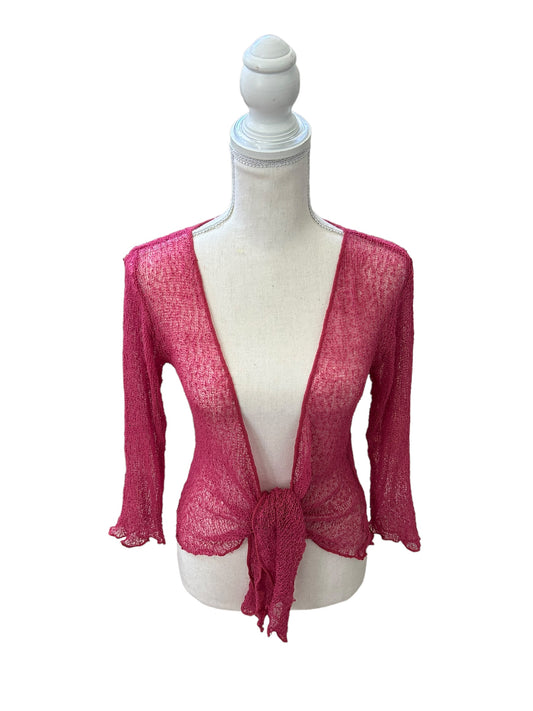 Delicate mystic pink mesh shrug