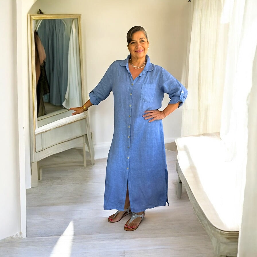 Breezy Linen Shirt Dress