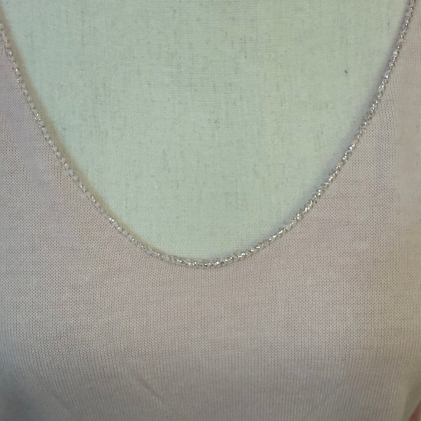 Soft long sleeved top with metallic trim