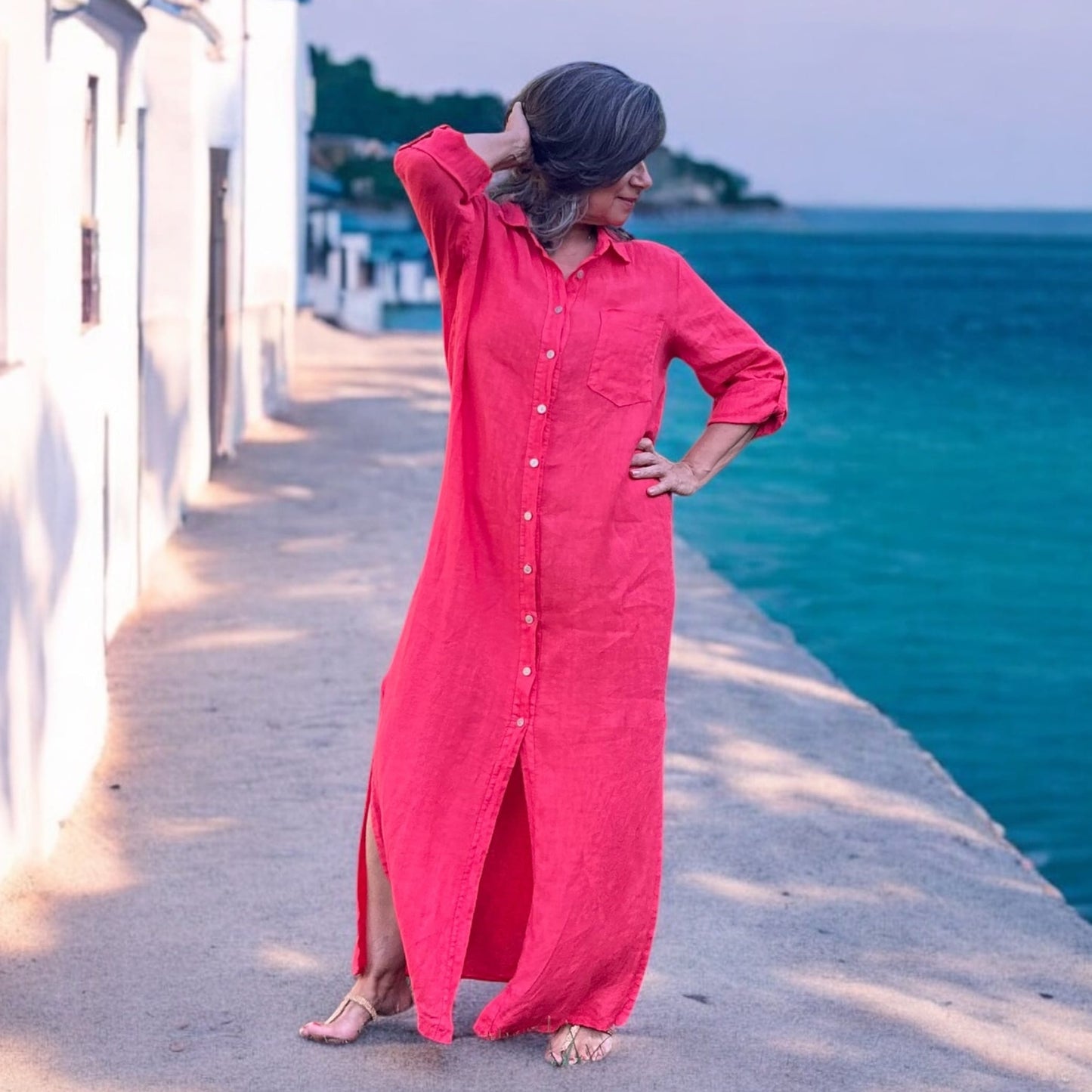 Breezy Linen Shirt Dress Breezy Linen Shirt Dress