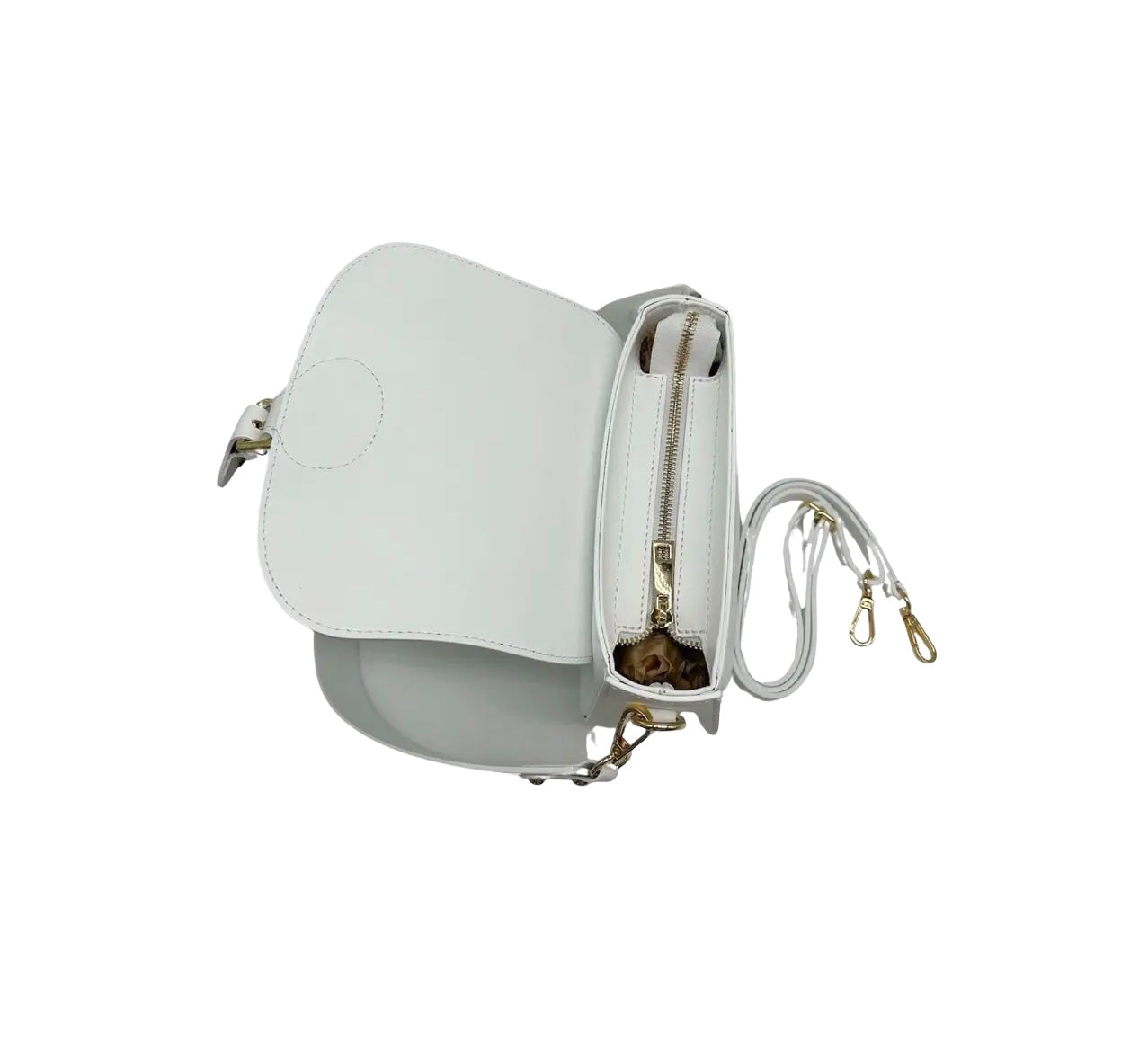Louisa white leather bag