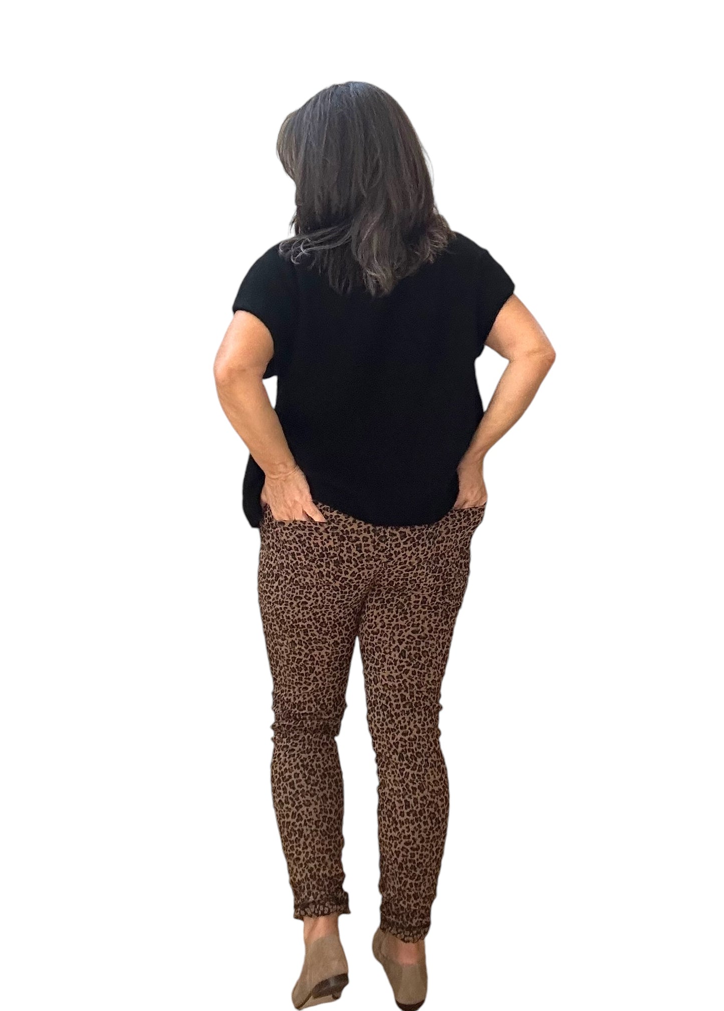 Chic Animal print Italian Magic pants