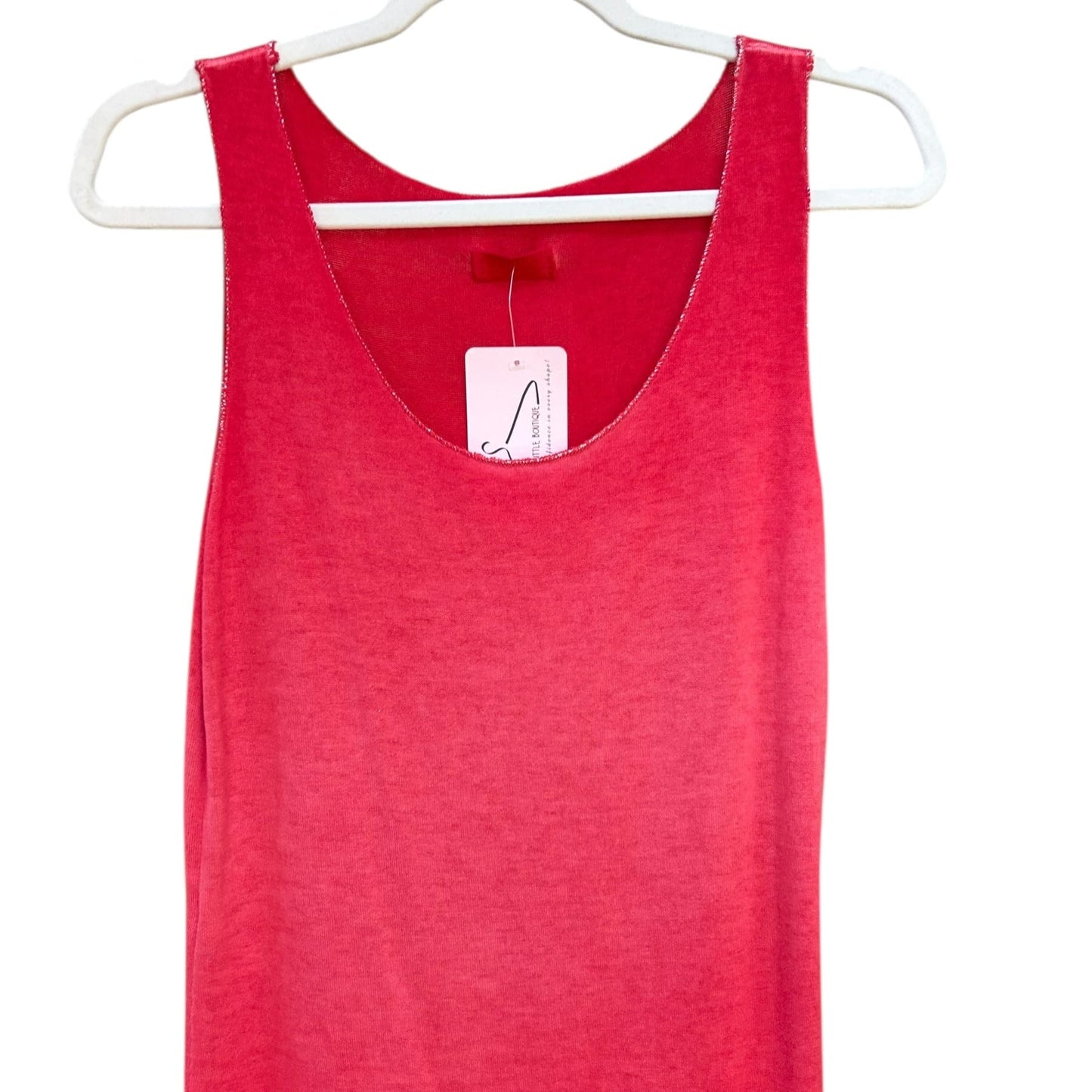 *BEST SELLING* Summer Tank Top Summer Tank Top with Silver Accent - Chic & Stretchy