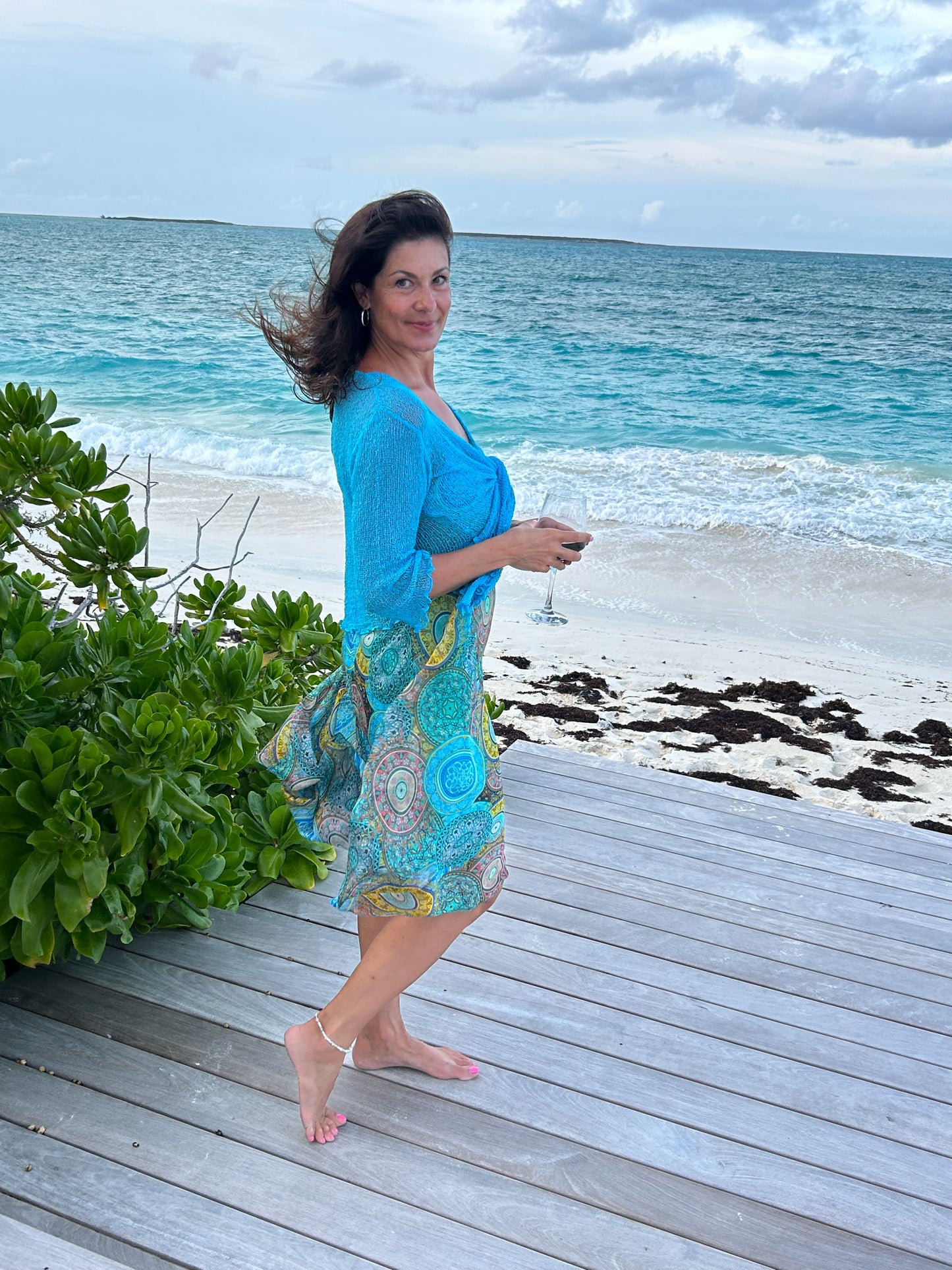 Mandalay print silk dress